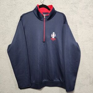 Antigua Mens Blue Golf Pullover Jacket XL‎ Solheim Cup Des Moines Country Club
